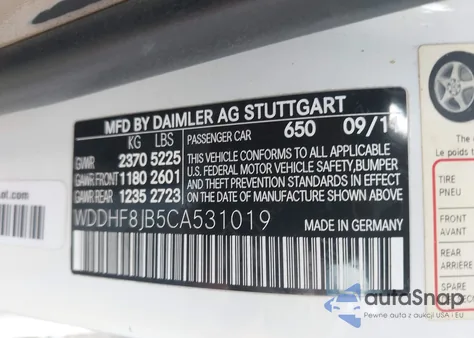 2012 Mercedes-Benz E 350 4Matic из США, поврежденный, VIN WDDHF8JB5CA531019